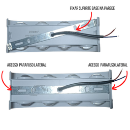 4 Luminárias Arandela (Cor Branca) Meia Lua De Sobrepor LED 8W Bivolt IP65 Cor Da Luz Branco Quente  - 3