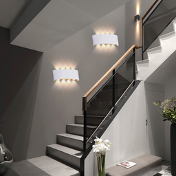4 Luminárias Arandela (Cor Branca) Meia Lua De Sobrepor LED 8W Bivolt IP65 Cor Da Luz Branco Quente  - 6