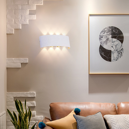 4 Luminárias Arandela (Cor Branca) Meia Lua De Sobrepor LED 8W Bivolt IP65 Cor Da Luz Branco Quente  - 7