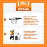KIT - Panela de pressão inox 4,5l Brava + Faqueiro 30pçs Preto - Tramontina - 2