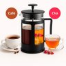 Cafeteira Prensa Francesa Cremeira 350ml Leite Café Cappuccino de Vidro e Plástico - 4