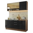 Ver imagem 2 de Armário de Cozinha Compacta 180 cm Rustic/Preto Lux Madesa 04