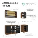 Ver imagem 4 de Armário de Cozinha Compacta 180 cm Rustic/Preto Lux Madesa 04