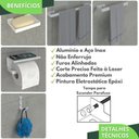 Ver imagem 2 de Kit Acessórios Para Banheiro Branco 5 Peças MAX