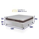 Ver imagem 3 de Cama Box Mali Molas Ensacadas Casal 138x188 King House