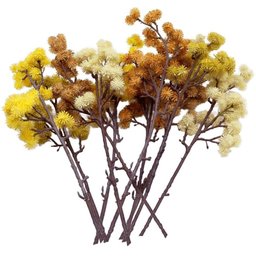 Kit 10 Plantas Mamonas Artificial Decoração para Jardim 70cm - 3