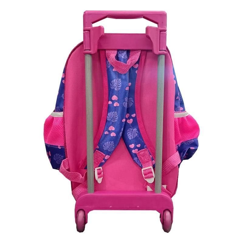 Kit Mochila Escolar Infantil com Rodinhas Stitch Roxo e Estojo Duplo - Gv Bolsas - 6