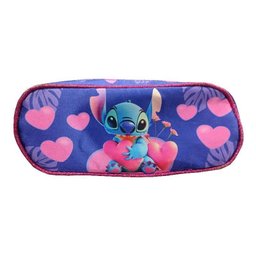 Kit Mochila Escolar Infantil com Rodinhas Stitch Roxo e Estojo Duplo - Gv Bolsas - 2