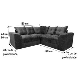 Sofá Canto Cappuccino com Floral 630/66 Belo - 2