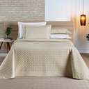 Ver imagem 2 de Cobre Leito Colcha King Milano 3 Peças Cáqui - 100% Poliéster