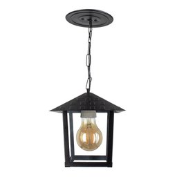 Pendente Colonial Nina Vidro Liso Preto - Blumenau - 1