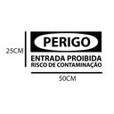 Ver imagem 2 de Adesivo de Porta Perigo Entrada Proibida Risco Contaminação Farmácia Laboratório Kanto Store Adesivo