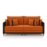 Sofá Living Montecarlo 2 Lugares Bipartido 192cm Pés em Madeira Veludo-pu Terracota-marrom G33 - 6