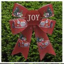 Ver imagem 1 de Kit 4 Enfeite Árvore Natal Laço Vermelho Decorado 17cm