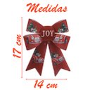Ver imagem 2 de Kit 4 Enfeite Árvore Natal Laço Vermelho Decorado 17cm