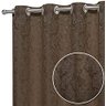 Cortina Jacquard 6,00x2,70 Para Varão Simples:Marrom-escuro - 1