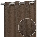 Ver imagem 1 de Cortina Jacquard 6,00x2,70 Para Varão Simples:Marrom-escuro