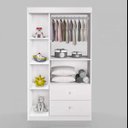 Ver imagem 2 de Roupeiro /Armário / Guarda Roupas / Organizador / Multiuso CAT Solteiro 3 Portas + 2 Gavetas Cor Bra