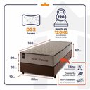 Ver imagem 3 de Cama Box Espuma San Diego Solteiro 88x188 Marrom King House