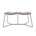 Ver imagem 1 de Banco Ricco 2 Lugares Base Metal com Assento Estofado Preto