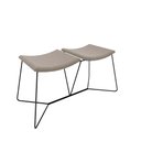 Ver imagem 2 de Banco Ricco 2 Lugares Base Metal com Assento Estofado Preto