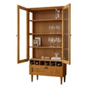 Ver imagem 3 de Cristaleira Roma Madeira Maciça Pinus com 2 Portas e Adega Freijo/fosco