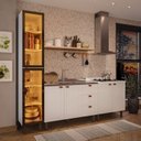 Ver imagem 1 de Cozinha Pérola 3 Peças com Cristaleira Yescasa