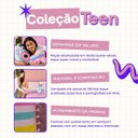 Ver imagem 3 de Kit Edredom Solteiro Menina Teen Rosa com Almofadas Estampadas 05 Peças - Dupla Face Percal 300 Fios