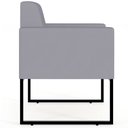 Ver imagem 6 de Poltrona Decorativa para Recepção Base Fixa de Metal Helô L02 Suede Cinza - Lyam