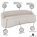 Ver imagem 3 de Sofá 4 Lugares para Sala de Estar Living 260cm Theo D06 Linho Pérola - Mpozenato
