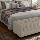 Ver imagem 3 de Conjunto Cabeceira Viana King 1,95 e Puff Baú Bellmont Linho Bege - Larbelle