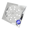 Tampa Ralo Grelha Quadrado 10x10cm Inox Função Abre/fecha Cromado Del Metais - 5