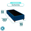 Ver imagem 4 de Cama Box Solteirão Azul Nature 96x203