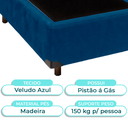 Ver imagem 2 de Cama Box Solteirão Azul Nature 96x203