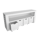 Ver imagem 4 de Organizador com Baús Porta Livros e Carrinhos Ajax 100% Mdf