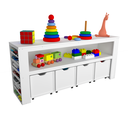 Ver imagem 1 de Organizador com Baús Porta Livros e Carrinhos Ajax 100% Mdf
