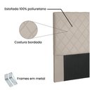 Ver imagem 3 de Cabeceira Dubai para Cama Box Casal 140cm Suede Bege - D’Rossi