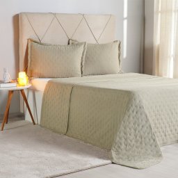 Kit Colcha Queen Miraggio New Soft 240x260cm Folha Seca - 1