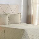 Ver imagem 3 de Kit Colcha Queen Miraggio New Soft 240x260cm Folha Seca