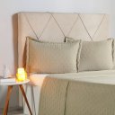 Ver imagem 2 de Kit Colcha Queen Miraggio New Soft 240x260cm Folha Seca