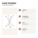 Ver imagem 5 de Base de Mesa Tubular Aço Ipanema Branca Jantar