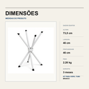 Ver imagem 4 de Base de Mesa Tubular Aço Ipanema Branca Jantar