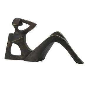 Escultura Decorativa Mulher em Resina Bronze 30cm Ss0271 Btc