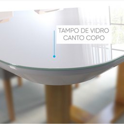 Conjunto Sala de Jantar 4 Lugares Mesa e Cadeiras Lisy Veludo Móveis Mundial - 5