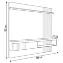 Ver imagem 4 de Painel para Tv Suspenso 65 Pol. Helen C01 Fendi/havana - Mpozenato