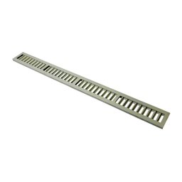 Ralo Grelha Linear com Caixilho em Alumínio Bege 10x100cm - 4