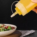 Ver imagem 4 de Kit 12 Bisnagas Plásticas Graduadas Weck 1l Flexíveis Molhos Maionese Ketchup Profissional