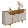 Aparador Buffet com 2 Gavetas e 4 Portas 180cm Multimóveis Cr50110 Off White/naturalle - 1
