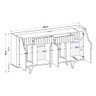 Aparador Buffet com 2 Gavetas e 4 Portas 180cm Multimóveis Cr50110 Off White/naturalle - 4