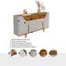 Aparador Buffet com 2 Gavetas e 4 Portas 180cm Multimóveis Cr50110 Off White/naturalle - 3